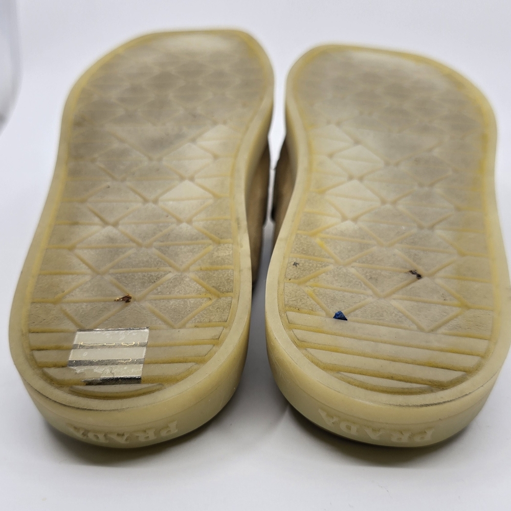 Prada Ecru Suede Mules - 38 - Picture 15 of 16